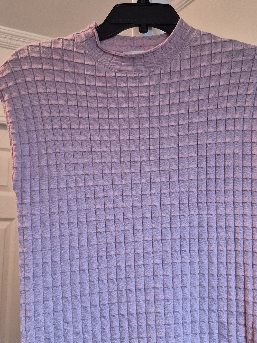 Sleeveless Mock Neck Knit Sweater - Lavender Rose Pink new never worn
